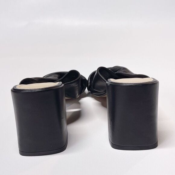 Everlane The Day Twist Heel Black Italian Leather Sandals Size 8 NEW - Picture 10 of 16